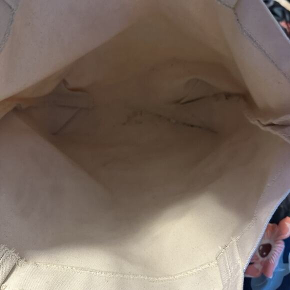 Psycho Bunny Beige Colorful Canvas Tote Bag - Picture 7 of 8